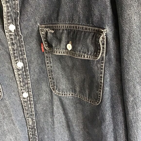 Levi's Men's 1994 Vintage Green Label Hong Kong Denim Shirt  M Western Workwear - Picture 2 of 5